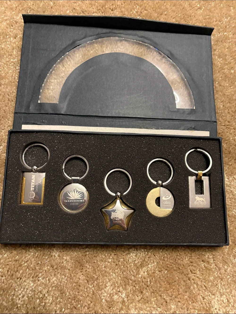 Assorted Metal Keyring Gift Set - Gold & Silver Tones